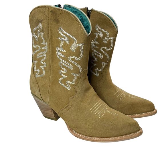 NEW Corral Embroidered Western Heeled Boot Camel Pointed Toe 8.5M MINOR FLAWS - Picture 14 of 14